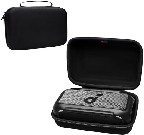 XANAD Hart Reise Tragen Tasche für Soundcore by Anker Boom 2 /Boom se Outdoor Tragbare Bluetooth Lautsprecher (Schwarz)