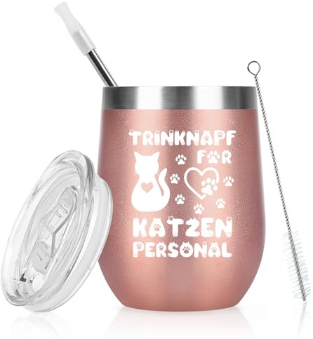 Livole Regalos para los amantes de los gatos, mamá de gatos, taza con texto – Trinknapf für Katzenpersonal - Katzenliebhaber Geschenke Weihnachtsgeschenke für Frauen, Sie, 12oz 350ml Kaffeebecher to