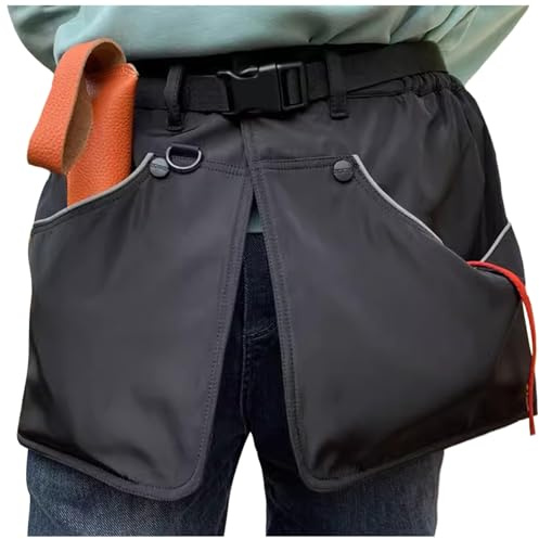 EHERDM Grembiule da addestratore di Cani con Tasche Multiple e Cinturino Regolabile in Vita Pantaloni da addestramento per Cani Regolabili Pantaloni Corti Impermeabili da addestramento per Cani