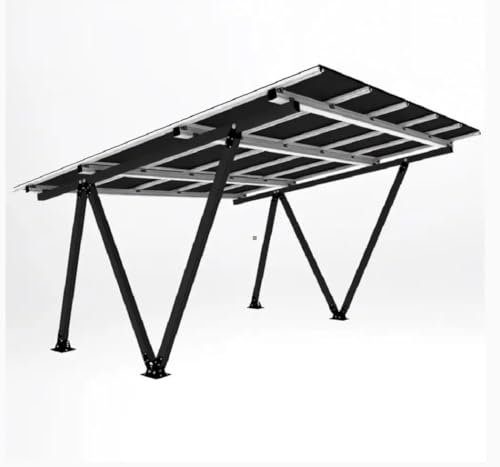 NAKA PV Carport Alu Solar Photovoltaik Solarmodule 5x7 m Aluminium Eloxiert Schwarz