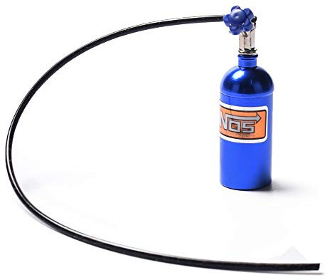 Nemeae Bouteille D'Azote NOS en MéTal Simulé pour Le DéFenseur de Voiture sur RC au 1/10, D90 D110 TRX4 Axial Scx10 90046, Bleu