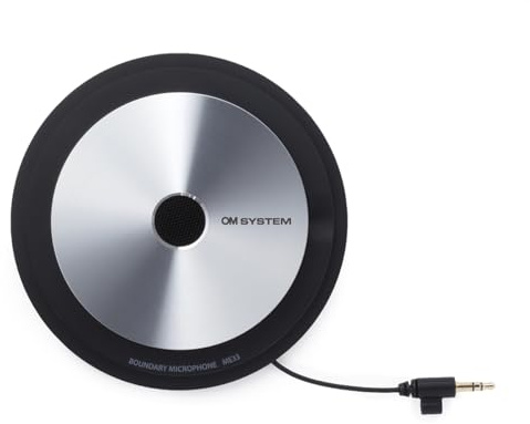 OM SYSTEM Olympus ME33 - Microfono omnidirezionale da tavolo per conferenze e riunioni, con funzionalità Daisy Chain, colore: nero e argento