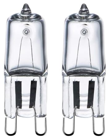 LISOCLU G9 Halogenlampe, Perlen, C, Grade, 110 V-130 V, 28 W, 42 W, Halogen, Wolfram, Lampe, Lampe, Lampe, Lampe, flache Düse, Lichtquelle (2 Stück) 28 W