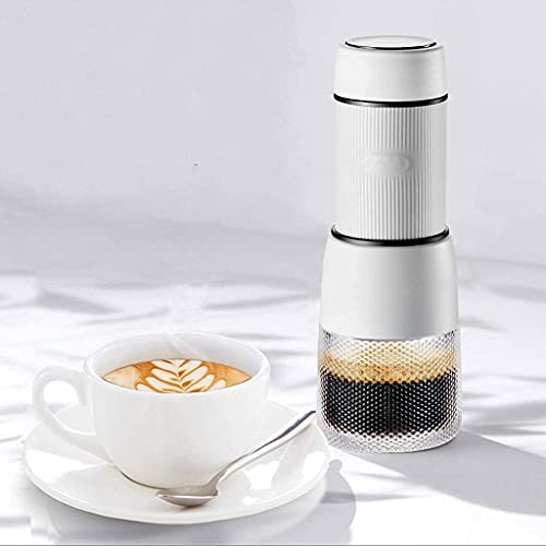 CVNIMV Molinillo de café automático Máquina de café portátil Cafetera Manual Cafetera a presión Cafetera de Mano para el hogar Molinillo de café para viajeros Molinillo de espec
