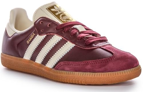 adidas Samba OG Woman ID0477 (Maroon Crewht Gold, Sistema Tallas Calzado EU, Adulto, Mujer, Números, Mediano, 36)
