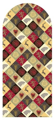 Star Cutouts SC4538 Juego de Tronos Multi Sigil telón de Fondo de cartón Recortado de Altura 185 cm