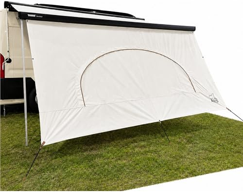 AIRIS Markisenvorderwand für Wohnmobil & Caravan 390x190cm – Sicht- und Sonnenschutz für Markisen, Premium Baumwollmischgewebe, wasserabweisend, starker Sonnen- & Hitzeschutz