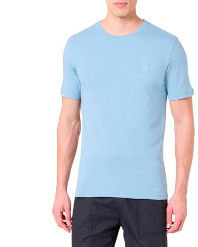 BOSS Mens HBO Tales T-Shirt Premium Cotton Short Sleeve Pastel Blue 4XL