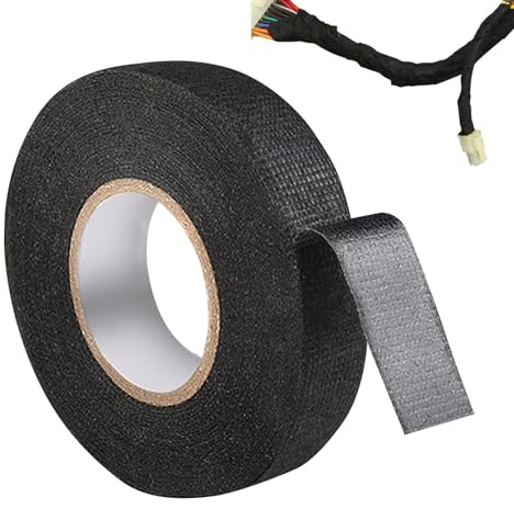 Wiring Harness Tape black insulation tape harness fibre tapes 19mm x 25m | Electrical Tapes,Adhesive wire harness tape,canvas repair tape waterproof,Heat Resistant Insulating Wiring Loom Tapes