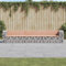 Festnight Gabionen Gartenbank Metall Wetterfest Gabionenkorb Sitzbank Outdoor Bank Garten Parkbank Steingabione Gabionenwand Steinkorb Drahtkorb Ziergabione Gartendeko 347x71x65,5 cm