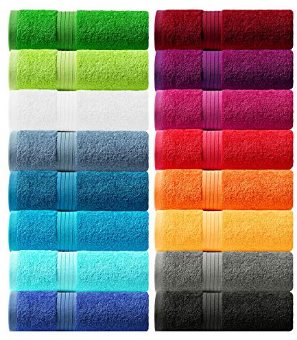 Lashuma Frottee Herren Duschtuch Blau - Aquamarin, Linz weiches & saugstarkes Badetuch 70x140 cm