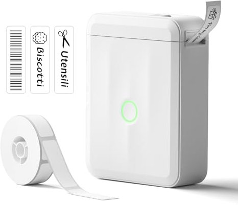 NIIMBOT D110 Mini etiquetadora con Etiquetas, Impresora de Etiquetas Bluetooth, aplicación versátil con más de 60 Caracteres y más de 1000 Iconos, para organizar el hogar, la Cocina, la Escuela y la
