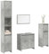 Iiaky 4-TLG. Badmöbel-Set Badezimmer MöBel Set Badinstallationen BadezimmermöBel Set Betongrau Holzwerkstoff // 3324849