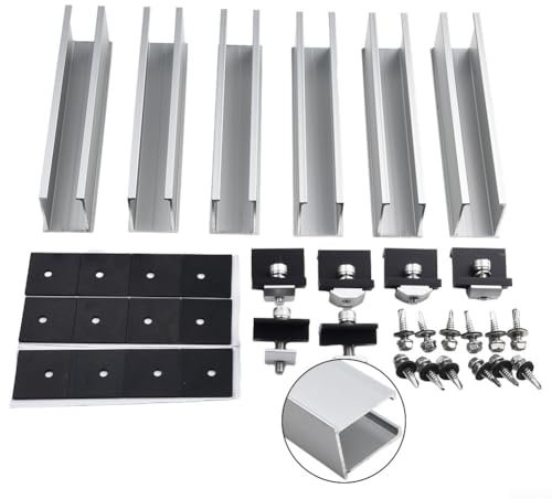 Rails de montage fiables en alliage d'aluminium conçus pour s'adapter à différents types de panneaux solaires en toute sécurité (lot 2 (pour 30 mm)