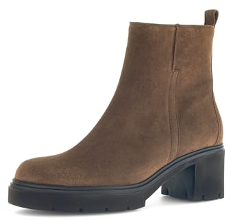 Gabor Damen Chelsea Boots, Frauen Stiefeletten,Booties,halbstiefel,Kurzstiefel,uebergangsschuhe,uebergangsstiefel,flach,Whisky,40 EU / 6.5 UK