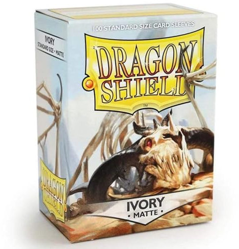 Arcane Tinmen ATM11017 Dragon Shield Card Sleeves, Matte Ivory - 100 Count