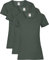 Fruit of the Loom Women's Valueweight T-Shirt 3 Pack, Green (Bottle Green), 14 (Size: L/14)