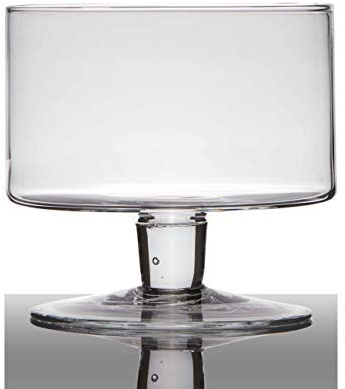 Hakbijl Glasschale auf Fuß Cylinder H. 18cm D. 19cm rund transparent