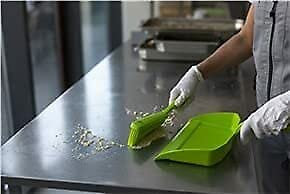 Vikan 5660_4587 Dustpan and Brush Set Sweeping Shovel Soft Bristle Hygienic (Lime)