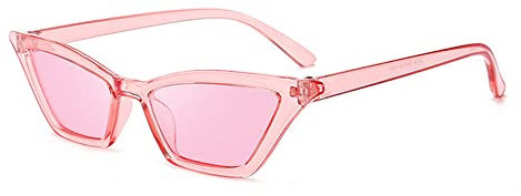 PINKLADY Slim Small Skinny Cat Eye Classic Retro Trendy Women Ladies Sunglasses (Pink)