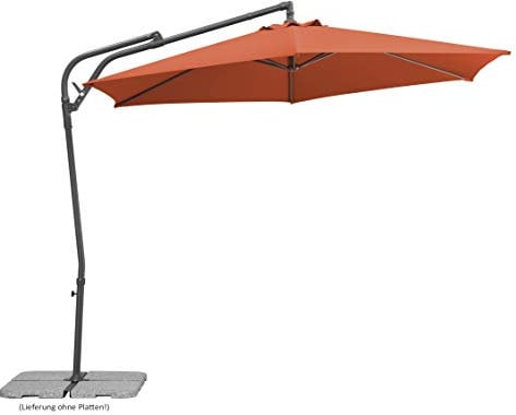 Schneider-Schirme Genua Parasol déporté Terracotta Env. 300 cm de diamètre