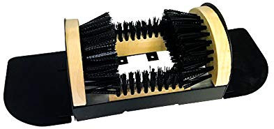 Trademark Innovations Boot and Shoe Brush Cleaner, Black, with Pedal