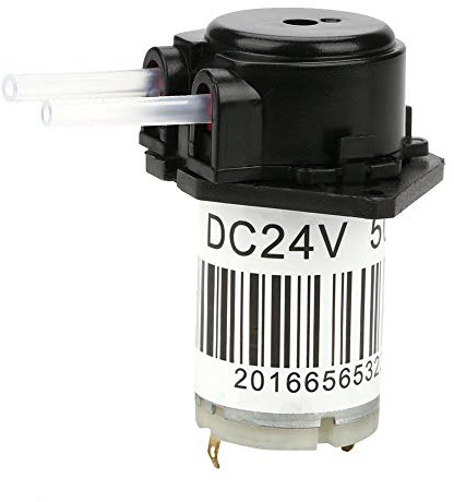 Schlauchpumpe, DC 24V Mini Selbstansaugende Wasseransaugung Geräuscharme Snap-In-Ausführung DIY-Flüssigkeitspumpe Dosierpumpe Schlauchdosierkopf