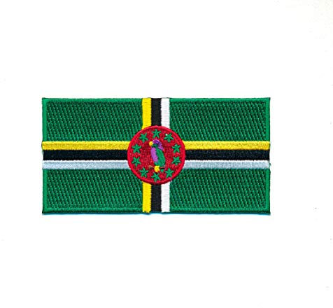 Dominica National Country Flag Iron Sew on Embroidered Patch
