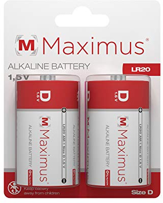 MAXIMUS Batteria alcalina. LR20 MN1400 D BL 2