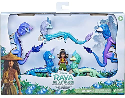 Disney Princess Raya und der letzte Drache – Familienpackung Sisu, 5 Drachen und Raya-Puppe, für Kinder ab 3 Jahren