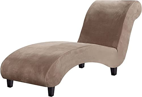AQIGR Samt Chaise Luxus Chaise Bezug Für Chaiselongue Chaise Lounge Cover Liegesessel Stuhlbezug Elastische Relaxliege Deluxe Stuhlbezüge (Color : F)