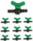 Magazzini GM VALVOLA, Raccordi per Sistema di irrigazione Tubo Ala gocciolante,Disponibili Anche Manicotto,Tee,Picchetto,Tappo,Gomito,Gancio,Presa a Staffa, per Tubi da 16mm (10,Valvole)