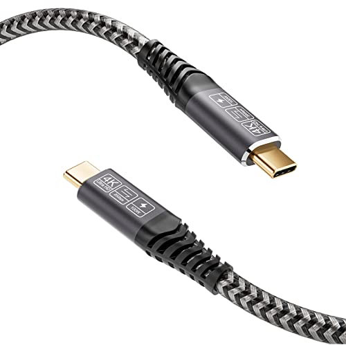 CAKOBLE Cable USB C vers USB C 20 Gbps, Câble USB 3.2 Gen2, 100W 20V/5A câble usbc charge rapide, Transmission vidéo 4K @ 60Hz pour tablettes, hubs, dispositifs USBC 1M