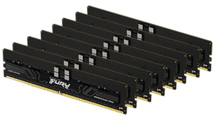 Kingston FURY Renegade Pro PnP 128GB 4800MT/s DDR5 ECC Reg CL36 DIMM Speicher Übertaktbares ECC Registered DIMM Kit mit 8 - KF548R36RBK8-128