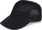styleBREAKER Papierstroh Baseball Cap einfarbig | luftiges Sommer Basecap mit Metallschnalle verstellbar | Unisex Cap mit Schweißband für Damen und Herren, Farbe:Schwarz