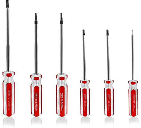 Litoexpe Lot de 6 tournevis à tête triangulaire magnétique - 1,8 mm, 2,0 mm, 2,3 mm, 2,7 mm, 3 mm, 4,2 mm