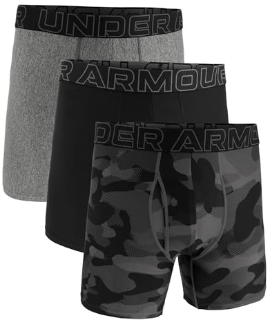 Under Armour Herren 3-Pack Performance Tech Print 6” Boxer Briefs Retroshorts