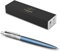 PARKER Jotter Core Recycled mit Gravur | Premium Stift | Geschenkbox | blaue oder schwarze Mine | personalisiertes Geschenk | Namen | Geburtstag (Waterloo Blue C.C.)