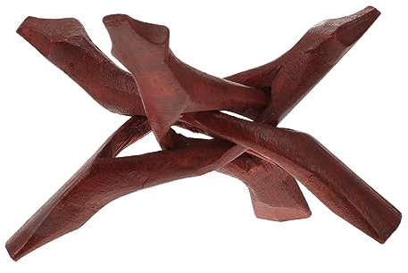 EXCEART Support De Coquille D'Ormeau En Bois - PréSentoir Sculpté À La Main Pour Cristal, Bijoux, Plantes - TréPied DéCoratif Pour Maison, Bureau, HôTel
