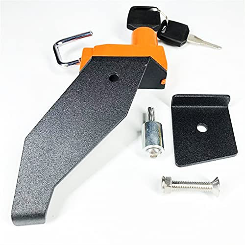 ZIAYI R1 Motorradhelm Schlosshalterung Haken Seite Anti-Diebstahl-Sicherheitslegierung Mit 2 Schlüsseln Für Y&amaha YZF R1 2009 2010 2011 2012 2013 2014 (Color : Orange)