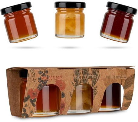 GLOSA MARINA - 3x50g Honig Geschenkset, Blumenhonig, Berghonig, Rosmarinhonig