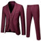 Haiorziyou Weste Herren Anzug Regular Herren Anzug Slim Fit Jugend Hosenanzug Business Regular Fit Blazer 3-Teiler Lässig Elegant Sakko Formelle Anzüge Jacke + Weste + Hose Männer Hochzeit Set