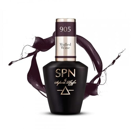 SPN Nails Professional 905 Mulled Wine Brown UV LaQ Gel Nail Polish 8ml, High Pigmentation, Medium Thick, Soak Off UV/LED Lamp, Quick-drying Salon-Lasting Manicure,Nail Art DIY at Home