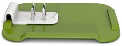 Ornamin Kleines Essbrettchen (Schneidbrett, Fixierbrett, Einhänderbrett) + Zubereitungshilfe, grün