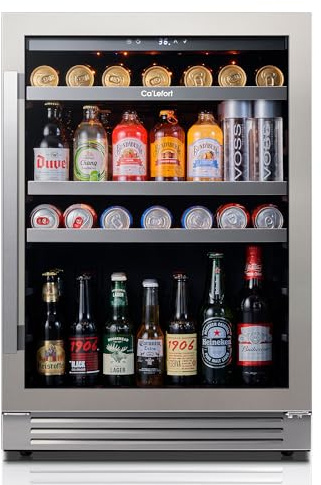 Ca'Lefort 24 Beverage Fridge Under Counter, 180 Can Beverage Refrigerator