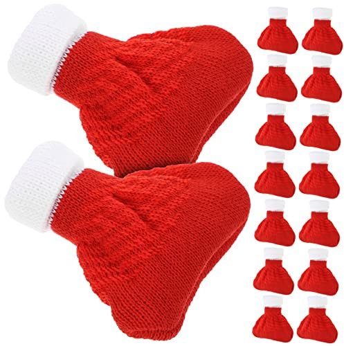 Weihnachts Stuhlbeinsocke 16 Stück für Möbelbeine, Rot für Weihnachten