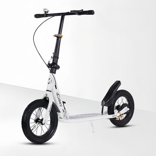 290mm XXL Big Wheel Scooter Kinder City Roller Kickscooter Klappbarer Cityroller mit Handbremse und Bremse für Kinder C