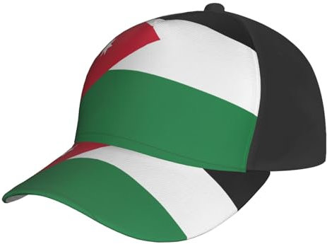 JEJEA Jordanische Flagge, verstellbarer Papa-Hut, niedliche Damen-Baseballmütze, leichte Herren-Kappe zum Laufen, Wandern, Schwarz, Schwarz , Einheitsgröße