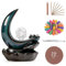 AouiSton Rückfluss Räuchergefäß, Räuchergefäss Rückfluss, Incense Burner, mit 50 Räucherkegeln, 30 Räucherstäbchen, räuchergefäß für Heimdekoration