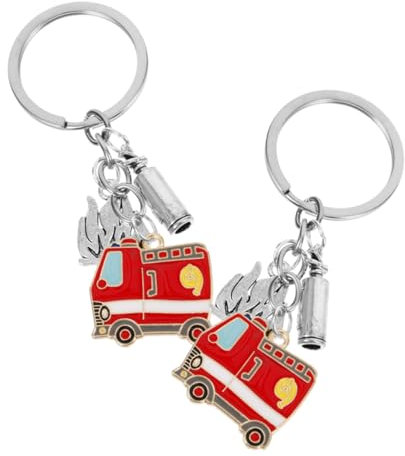 VALICLUD 2stücke Feuerwehrmann Schlüsselanhänger Schlüsselringe Für Feuerwehr-fans Praktische Bag-hänger Für Taschen Und Rucksäcke Für Angehende Feuerwehrleute